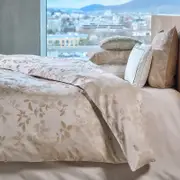 Christian Fischbacher Leaves Jacquard Duvet Cover, Queen