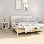 Bedside Cabinets 2 pcs White 40x30x40 cm Solid Wood Pine Bedroom Storage