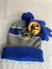 Winter Hat and Gloves Set Soft Comparable Warm Jurassic Park NEW WITH TAGS