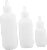 Baluue 3pcs Bottled Monomer Bottle Squeeze Bottles for Liquids Hair Oil Bottle Empty Bottles for Oil Face Applicator Bottle Travel Squeeze Bottle Lash Shampoo White Plastic