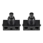 Pedal Push Button Switch Lighting Foot Control Switch - Black / 2 Pcs