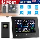 Wireless Weather Station Clock Indoor Outdoor LCD Digital Thermometer Hygrometer