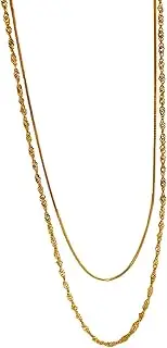 [Lyvixora] Layered Necklaces for Women - 18k Gold Plated Thin Chain Necklace Set, Dainty & Elegant, Non Tarnish Waterproof Stainless Steel Jewelry for Birthday, Anniversary​ or Festival