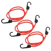 3 Pcs Elastic Hook Rope Bungee Cords with Hooks Ratchet Straps Heavy Duty