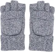 [CATIEBYE] Thick Knit Half Finger Gloves Sports Fitness Warm Gloves Wrist Protectors Man's Weightlifting Training Riding Light Grey