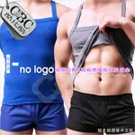 I-NO-LOGO細肩方胸X背純棉羅紋炫肌男背心 MT0001