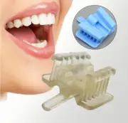 Dental Silicone Autoclave Mouth Opener Prop Bite Blocks Occlusal Pad white/Blue