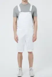 Topman Dungaree Mens Overalls Shorts Size Large Retail $95