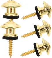 COSMEVIVI 5pcs Guitar Strap Locks End Pin Buckle for Electric Classical Guitar Bass Durable Strap Retainer Easy Installation Secure Fit for Enhanced Protection Against