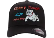 Chevy Tough - Anytime Baby! - w/Bulldog Flexfit L/XL Embroidered Cap