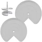 Lazy Susan Shelf Liner,Silicone Lazy Susan Liners for Dual Tier Pie Cut Lazy ...