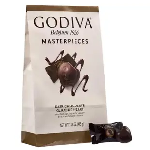 GODIVA 歌帝梵 心型黑巧克力 (含餡)&牛奶巧克力豆43公克&黑巧克力豆43公克&臻粹雙重巧克力