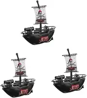 CORHAD Electric Pirate Boat Bath Toys 3 Pack Inflatable Pool Toys for Boys and Girls
