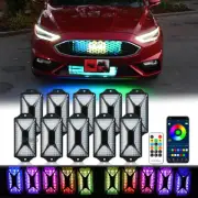 10x Dreamcolor RGB LED Underbody Underglow Rock Lights Bluetooth For Ford Fusion