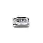 Lucidity Clear/Red Marker light, chrome housing, 12-24V, Truck,Caravan