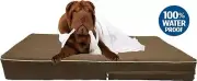 Waterproof Orthopedic MEMORY FOAM Pet Bed Dog Bed w/ durable suede zipper cover
