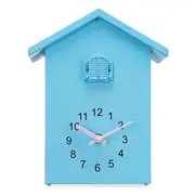 Cuckoo Quartz Wall Clock Modern Bird Home Living Room Hanging Watch Office Decor Blue
