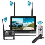 Digital Wireless 7" Monitor Splitscreen 1x Reversing Camera Kit DVR 12V 24V QUAD