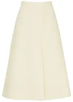Emilia Wickstead Torina Cotton-blend Midi Skirt - Ivory - 14 14