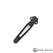 (Black) Custom Titanium Low Rider Pocket Clip Made for Kershaw Knockout Knife