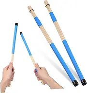 Toddmomy 1Pair Bamboo Drum Sticks Durable Rack Percussion Brushes Comfortable Labor Saving Bundle for Drummers Random Color for Drum Random Color