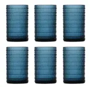 Fortessa Jupiter Beaded Hobnail Glass, 13 Ounce Iced Beverage (Set of 6), Cor...