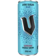 V Blue Zero Sugar Guarana Energy Drink Can 250ml