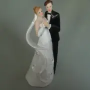 Cake Figurines Wedding Cake Decoration Cake Topper Bride and Groom Modern 16 CM