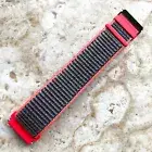 Electric Pink Sports Hook and Loop Nylon Band Strap for Fitbit Versa 3 4 Sense 2