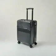 Slab 20" 360° Spinner Wheeled Cabin Travel Carry-on Luggage USB Port Access - Black