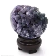 Sphere, Egg 70mm Grape Agate 175g Gemstone Crystal Natural Mineral Inc Stand