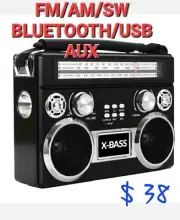 bluetooth speaker RADIO wireless Fm/Am/Sw loud sound Quality 4 charming colors