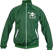 JL Sport St. Pauli Green Ultras Skull Kult Crossbones Punk Activist Jacket Football Tracksuit Top