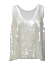 Aspesi Sequined Sleeveless Top S,L White
