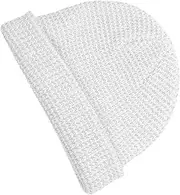 [VERDANVERSE] Reflective Beanie for Winter Sports Unisex Warm Knitted Hat with Thermal Insulation Attention Grabbing Safety Feature for Running Cycling Fishing Outdoor Activities White