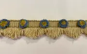 LEE JOFA LARKSPUR "CLIVEDEN FAN EDGE" FRENCH PASSEMENTERIE ROSETTE FRINGE TRIM