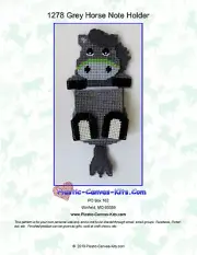 Grey Horse Note Holder- Plastic Canvas Pattern or Kit