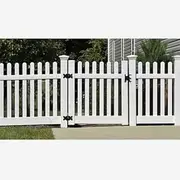 White PVC Picket Fence Temporary 1000mm Wide Posts Portable Fencing Events, 990h x 800w Gate