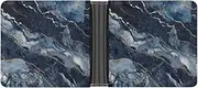 [LQPMNK] PU Leather Wallet, Marble Navy Blue Mixed Print Wallet with Multiple Slots Elegant Wallet Business Wallet Travel Wallet Bifold Wallet, style, One size, Minimalist