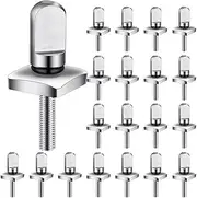 20Pcs Stainless Steel Fin Screw SUP Fin Screw with O Rings for Longboard SUP Paddleboard Surfboard Surfing Parts Accessories