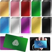 200 Pcs Metal Business Cards Engraving Aluminum Plates for Crafting Multipurpose Metal Sheets for Crafting 0.01 Inch Thick Multicolor Blank Business Cards for CNC Engraver Laser Engraving DIY Cards