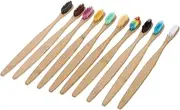 [Baluue] 10pcs Bamboo Toothbrush Extra Soft Toothbrushes Manual Toothbrushes Men Toothbrush Toothbrush Mens Toothbrush Teeth Camping Toothbrush Soft Fur Bamboo Handle