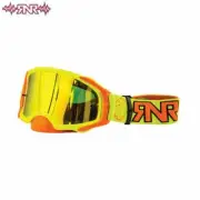 Rip N Roll Platinum Tear Off Motocross Goggles - Neon Yellow With Mirrored Lens