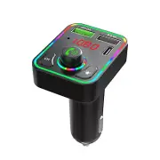 12-24V Bluetooth FM Transmitter Charger Adapter Built-in Microphone Hands-Free a