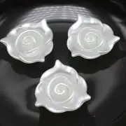 50 Ivory Acrylic Pearl FlatBack Flower Cabochons 20mm Sew On Beads