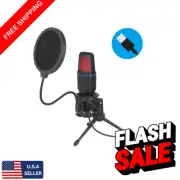USB RGB Microphone Condenser Mic for Gaming, Podcast, Streaming, Laptop, PC