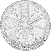 [Smith & Warren] Firefighter Scramble Silver Finish Hat Badge