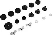 Drum Kit Felt Pad Set Non Slip Replacement Accessories for Drum Cymbal Installation (Black)