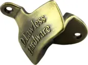 Wall Mount Bottle Opener Old Fashioned Antique Brass