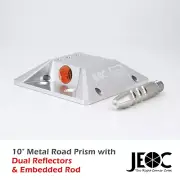 JEOC 10 Degree Road Monitoring Prism, Cat eye Dual Copper Coated Reflectors